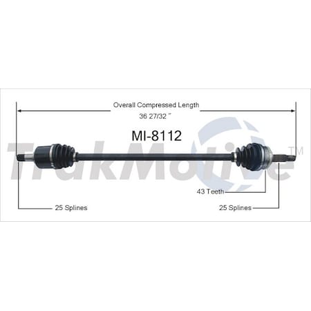 Surtrack Axle Cv Axle Shaft, Mi-8112 MI-8112